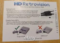 HD Retrovision SNES YPbPr/Component Cable, Super Nintendo, Factory Sealed, New