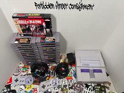 HUGE Vintage SNES Super Nintendo Video Game Lot & Console Lot working tested