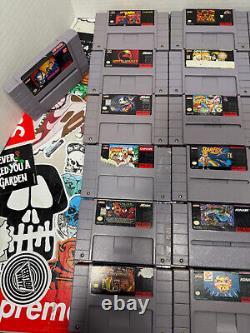 HUGE Vintage SNES Super Nintendo Video Game Lot & Console Lot working tested