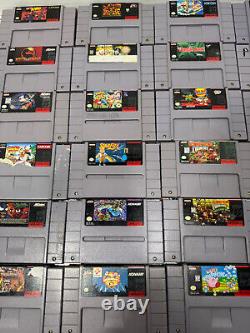 HUGE Vintage SNES Super Nintendo Video Game Lot & Console Lot working tested