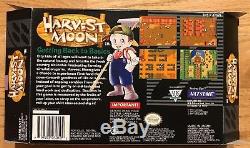 Harvest Moon (Super Nintendo, 1997) Authentic CIB Complete in Box SNES Tested