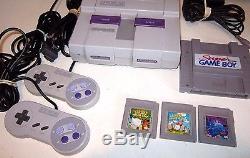 Huge Super Nintendo SNES, Super Game Boy & 39 games Lot. Many rare