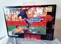 International Superstar Soccer Deluxe Super Nintendo SNES RARE 1995 COMPLETE