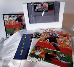 International Superstar Soccer Deluxe Super Nintendo SNES RARE 1995 COMPLETE