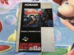Juego Completo Super Nintendo Snes Castlevania IV 4 Pal España 100% Original CIB