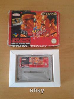 Juego Super Nintendo Snes Final Fight Erbe Con Caja Boxed Pal España Raro! R68