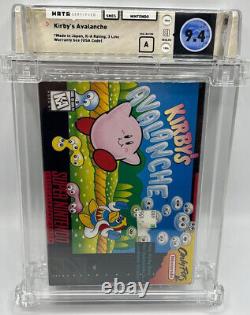 Kirby's Avalanche WATA 9.4 A Factory Sealed New SNES Super Nintendo K-A Rating
