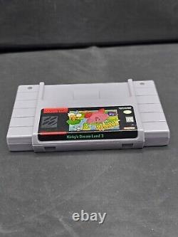 Kirby's Dream Land 3 (Nintendo SNES) Tested Working Authentic Dust Cover