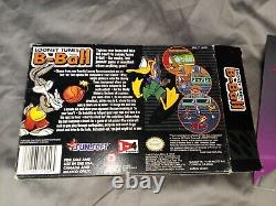 Looney Tunes B-Ball SNES Super Nintendo 1995 Box and manual