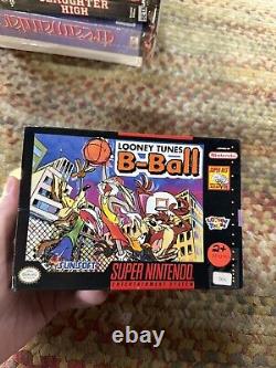 Looney Tunes B-Ball SNES Super Nintendo Rare Complete In Box Video Game Withmanual