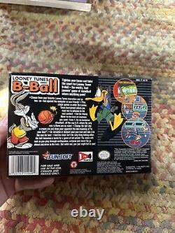 Looney Tunes B-Ball SNES Super Nintendo Rare Complete In Box Video Game Withmanual