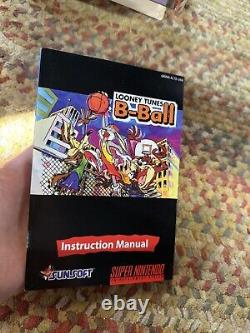 Looney Tunes B-Ball SNES Super Nintendo Rare Complete In Box Video Game Withmanual