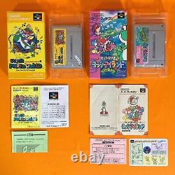 Lot 10 Nintendo Super Famicom Mario Donkey Kirby Games Set withBox SNES SFC Japan