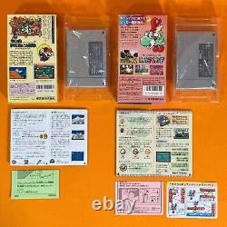 Lot 10 Nintendo Super Famicom Mario Donkey Kirby Games Set withBox SNES SFC Japan