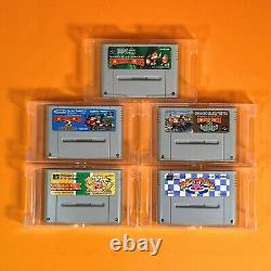 Lot 10 Nintendo Super Famicom Mario Donkey Kirby Games Set withBox SNES SFC Japan