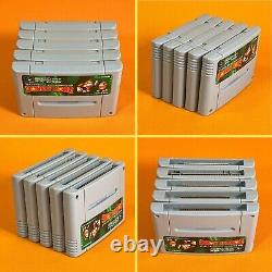 Lot 10 Nintendo Super Famicom Mario Donkey Kirby Games Set withBox SNES SFC Japan