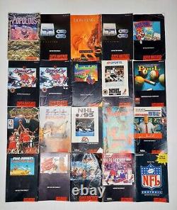 Lot 89x Super Nintendo SNES Video Game / System / Accessory Instruction Booklets