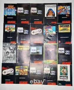 Lot 89x Super Nintendo SNES Video Game / System / Accessory Instruction Booklets