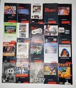 Lot 89x Super Nintendo SNES Video Game / System / Accessory Instruction Booklets