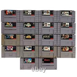 Lot Of 18 SNES Super Nintendo Video Games Sports Madden NFL NHL NBA MLB Boxing