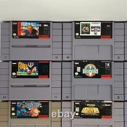 Lot Of 18 SNES Super Nintendo Video Games Sports Madden NFL NHL NBA MLB Boxing