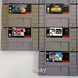 Lot Of 18 SNES Super Nintendo Video Games Sports Madden NFL NHL NBA MLB Boxing