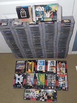 Lot of 178 Super Nintendo SNES Games Carts + Boxes NES
