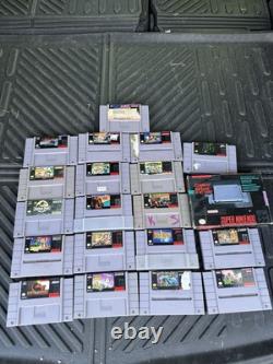Lot of 20 Super Nintendo Carts Guaranteed Authentic Original SNES Game Bundle