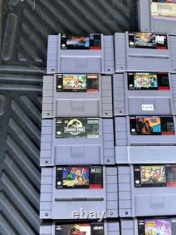 Lot of 20 Super Nintendo Carts Guaranteed Authentic Original SNES Game Bundle