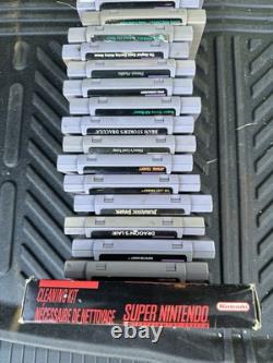 Lot of 20 Super Nintendo Carts Guaranteed Authentic Original SNES Game Bundle