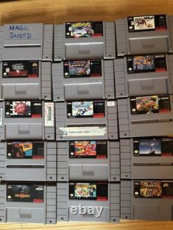 Lot of 36 Super Nintendo Carts Guaranteed Authentic Original SNES Game Bundle