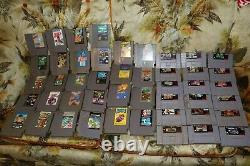 Lot of 46 Nintendo NES, SNES, Super Nintendo games untested AS IS. Many good TIT