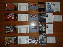 Lot of 4 CIB Super Nintendo SNES games including Zelda Aladdin Star Wars X-Men