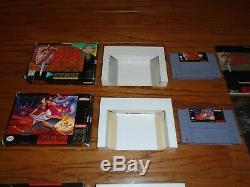 Lot of 4 CIB Super Nintendo SNES games including Zelda Aladdin Star Wars X-Men