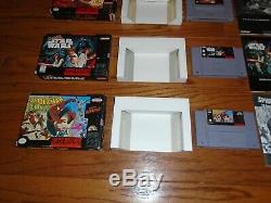 Lot of 4 CIB Super Nintendo SNES games including Zelda Aladdin Star Wars X-Men