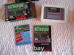 Lot of 5 CIB Super Nintendo Games - NBA, Tennis Tour, PGA Tour Golf etc. SNES