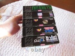 Lot of 5 CIB Super Nintendo Games - NBA, Tennis Tour, PGA Tour Golf etc. SNES