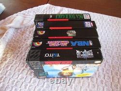 Lot of 5 CIB Super Nintendo Games - NBA, Tennis Tour, PGA Tour Golf etc. SNES