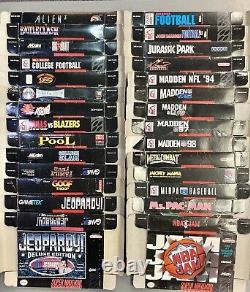 Lot of 60 BOX ONLY Super Nintendo SNES Authentic Original North America Release