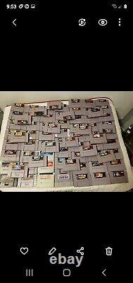 Lot of 72 original authentic Super Nintendo SuperNES SNES game cartridges