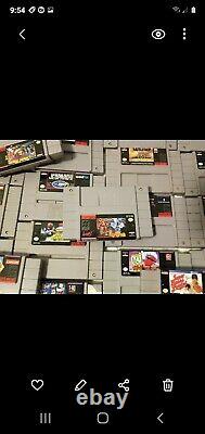 Lot of 72 original authentic Super Nintendo SuperNES SNES game cartridges