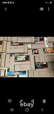 Lot of 72 original authentic Super Nintendo SuperNES SNES game cartridges