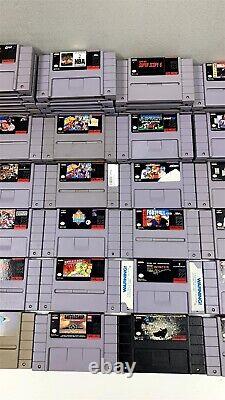 Lot of 76 Super Nintendo SNES Games Working See Pictures