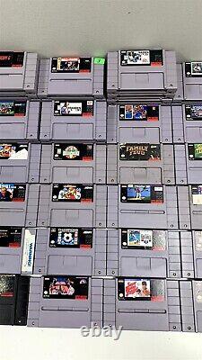 Lot of 76 Super Nintendo SNES Games Working See Pictures