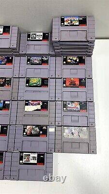 Lot of 76 Super Nintendo SNES Games Working See Pictures