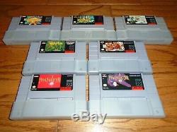 Lot of 7 Super Nintendo SNES games including Earthbound, Chrono Trigger, EVO +