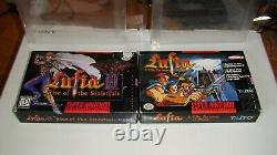 Lufia 1 2 Lot Fortress of Doom + Rise of the Sinistrals SNES Super Nintendo CIB