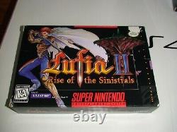 Lufia 1 2 Lot Fortress of Doom + Rise of the Sinistrals SNES Super Nintendo CIB