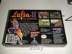 Lufia 1 2 Lot Fortress of Doom + Rise of the Sinistrals SNES Super Nintendo CIB