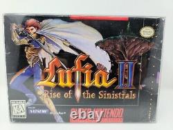 Lufia II 2 Rise of Sinistrals SNES Super Nintendo Box Art, Manual, Game